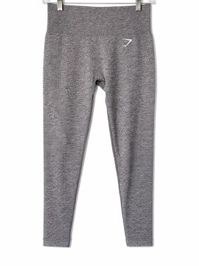 Gymshark Seamless Sculpt Leggings Gray Medium High Rise Cropped Athleisure